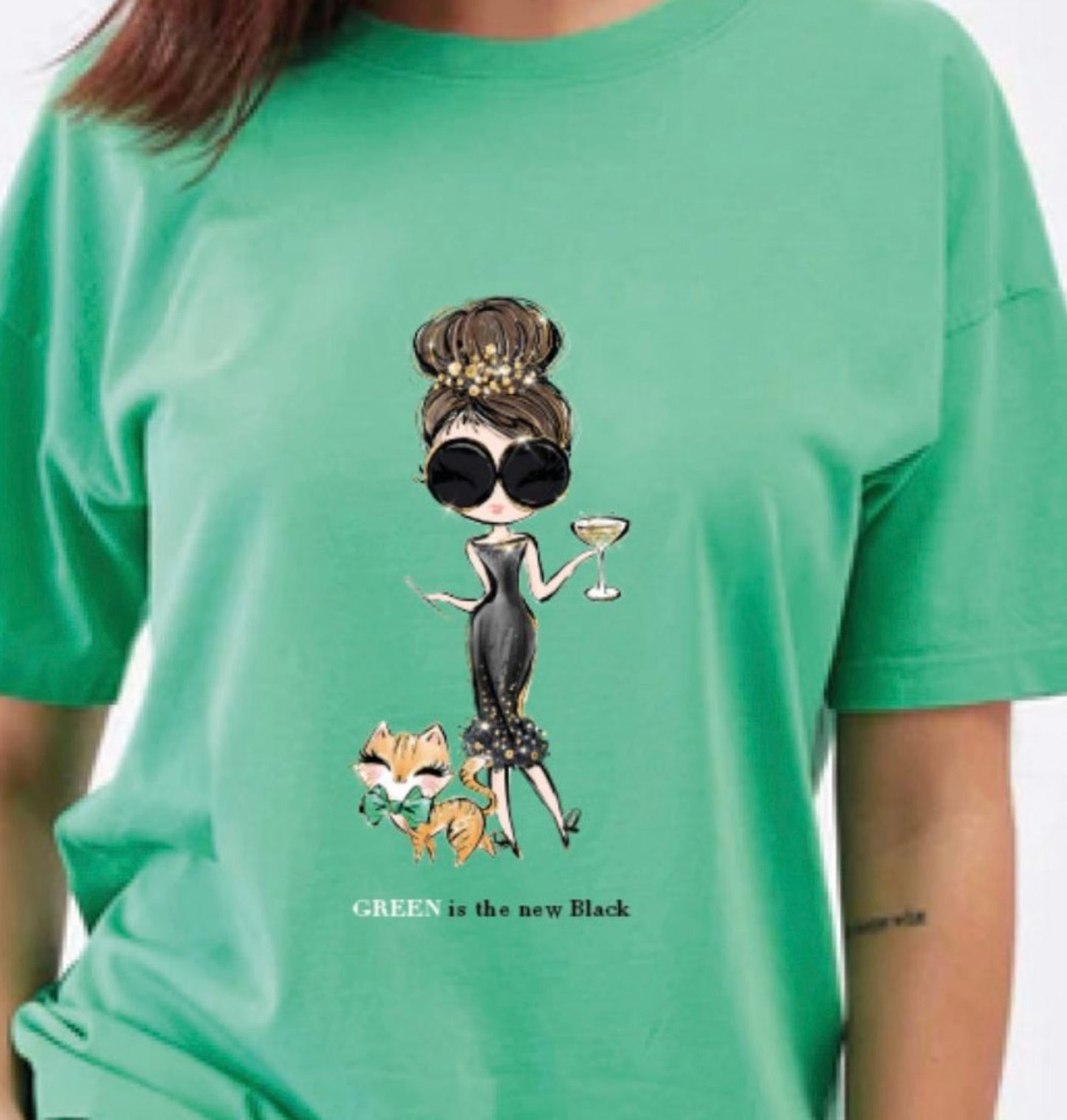 T-SHIRT Green is the new Black - grün -