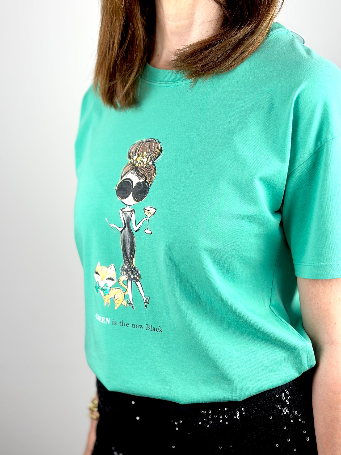 T-SHIRT Green is the new Black - grün -