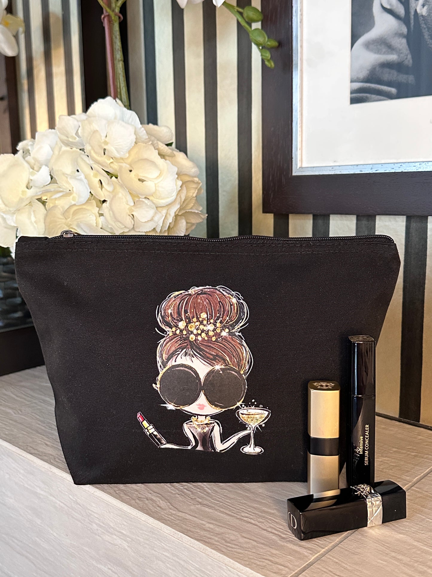 COSMETIC BAG Lipstick - schwarz -