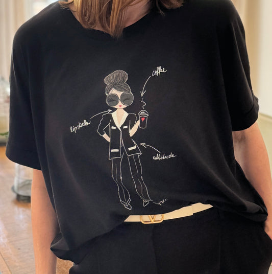 Attitude T-Shirt SCHWARZ - Relaxed Fit