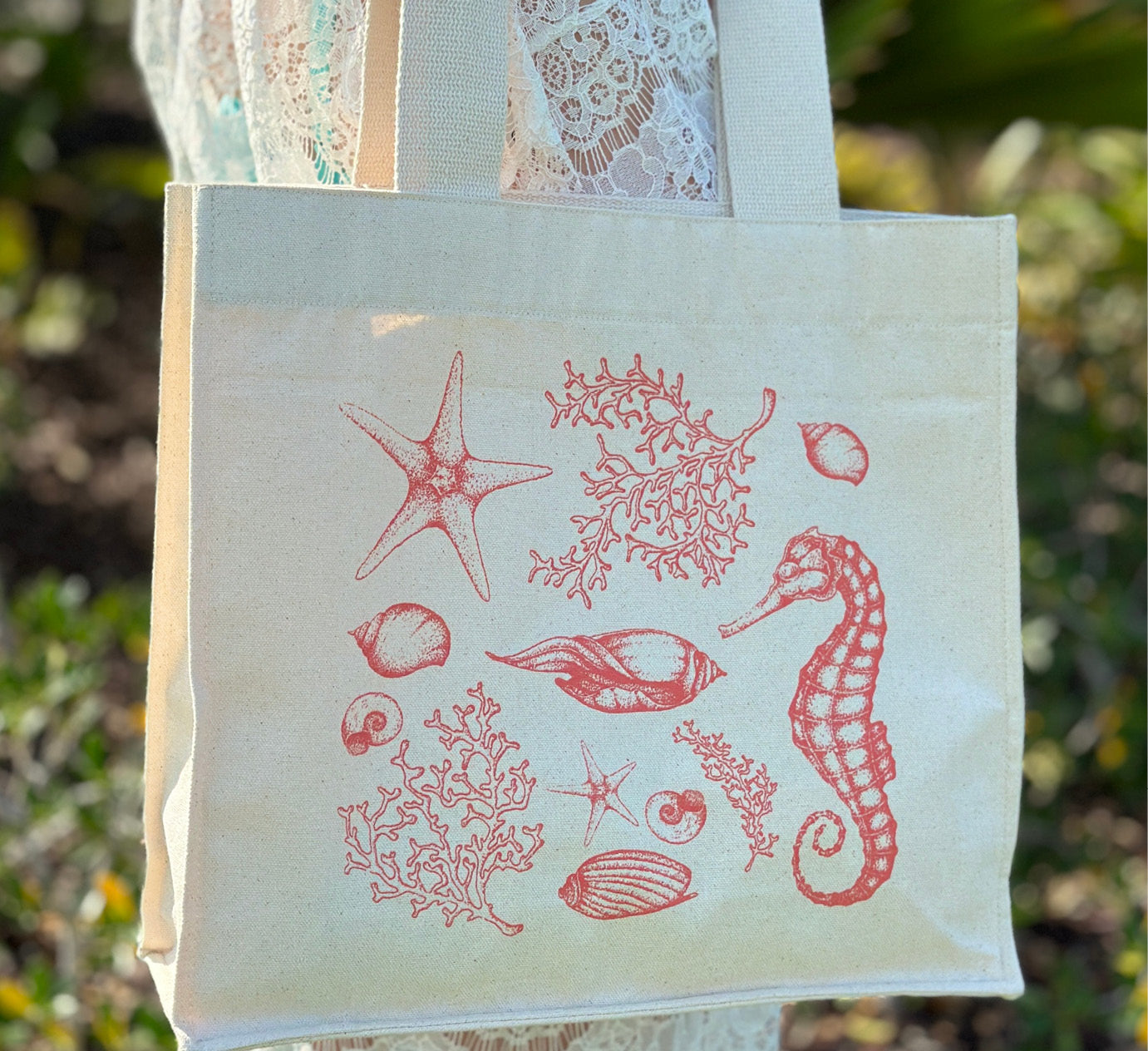 Coral Reef Tote Bag - Beach Bag aus Canvas