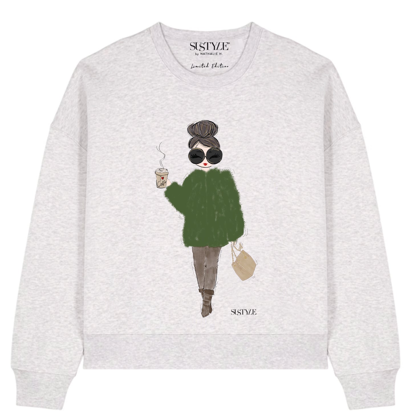 Fur Jacket GREEN - Sweatshirt Grau