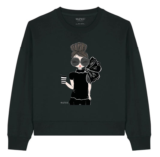 ICONIC EDITION Bold Bow - Sweatshirt Black