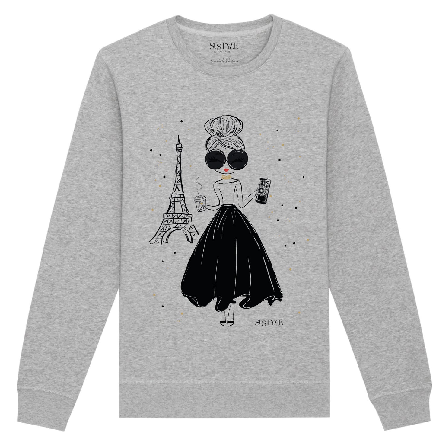 Hello, Paris! Sweatshirt Gray