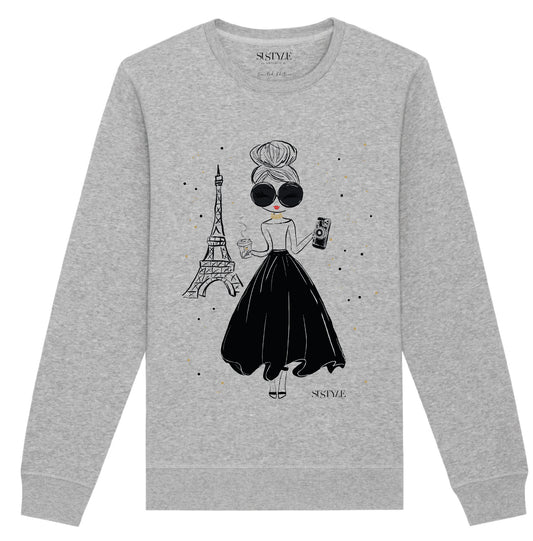 Bonjour, Paris! Sweatshirt Grau