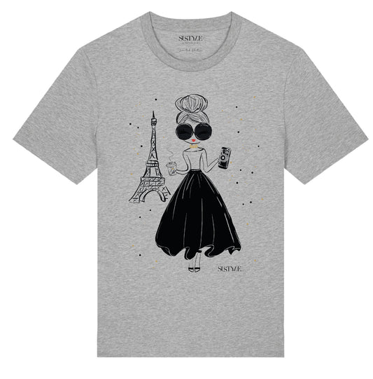 Bonjour, Paris! T-Shirt Grau