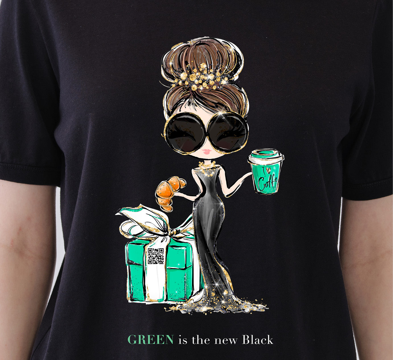 Green Girl T-Shirt -schwarz-